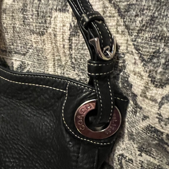 Coach Black Pebble Leather Hobo - Picture 11 of 13